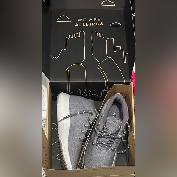 Allbirds merino wool high top sneakers, water repellent, size 10 NIB Grey womens - Picture 1 of 6